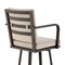 Armen Living Don 30" Outdoor Patio Swivel Bar Stool in Brown Aluminum with Cushions 840254332492 - alternate 9